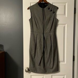 Jessica Howard black and white tweed sleeveless dress size 10 perfect condition